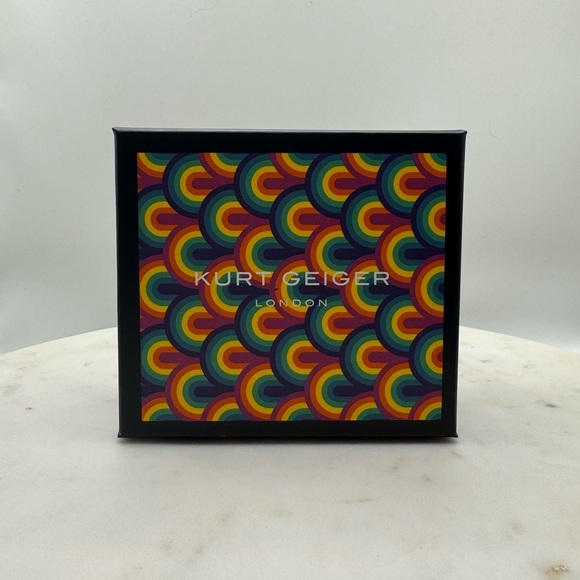 Kurt Geiger Metallic Pink and Blue Heart Pouch Phone Case & Box BNIB FULL INCL - Picture 4 of 4